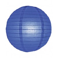 16" Paper Lantern Sapphire Blue Regular Wire